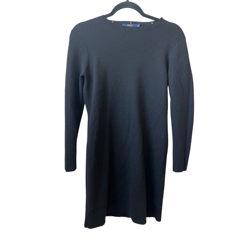 Polo by Ralph Lauren Black Long-Sleeve Midi Dress